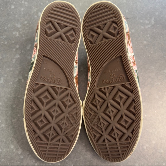 CONVERSE Womens Storm Pink Floral Sneakers - Picture 5 of 14